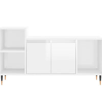 TV-Schrank Hochglanz-Weiß 100x35x55 cm Holzwerkstoff