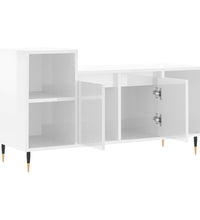 TV-Schrank Hochglanz-Weiß 100x35x55 cm Holzwerkstoff