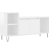 TV-Schrank Hochglanz-Weiß 100x35x55 cm Holzwerkstoff