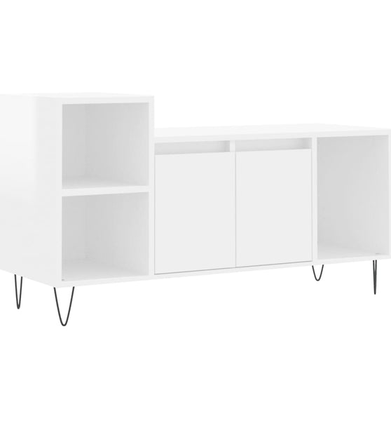 TV-Schrank Hochglanz-Weiß 100x35x55 cm Holzwerkstoff