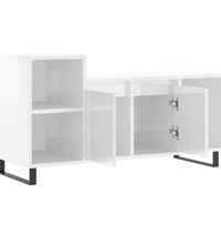 TV-Schrank Hochglanz-Weiß 100x35x55 cm Holzwerkstoff