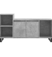TV-Schrank Betongrau 100x35x55 cm Holzwerkstoff