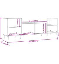 TV-Schrank Hochglanz-Weiß 160x35x55 cm Holzwerkstoff