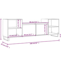 TV-Schrank Braun Eichen-Optik 160x35x55 cm Holzwerkstoff