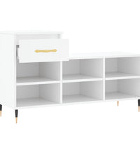Schuhregal Weiß 102x36x60 cm Holzwerkstoff