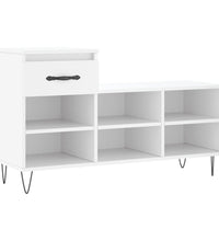 Schuhregal Weiß 102x36x60 cm Holzwerkstoff