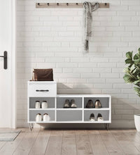 Schuhregal Weiß 102x36x60 cm Holzwerkstoff