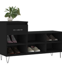 Schuhregal Schwarz 102x36x60 cm Holzwerkstoff