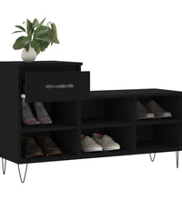 Schuhregal Schwarz 102x36x60 cm Holzwerkstoff