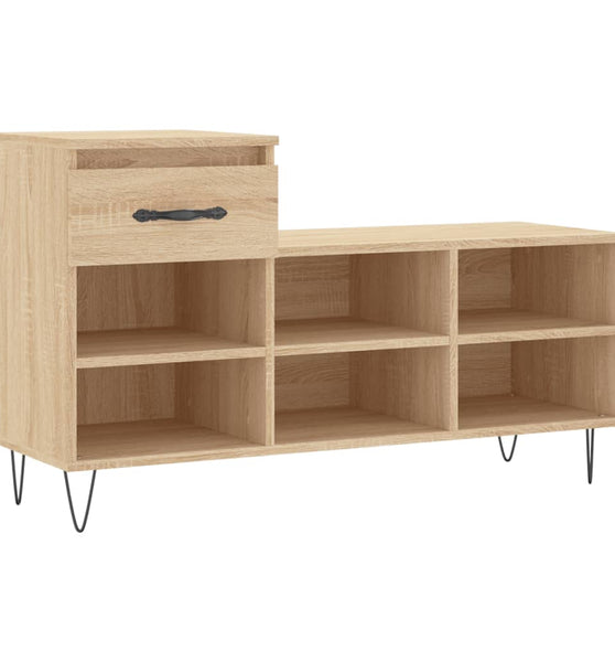 Schuhregal Sonoma-Eiche 102x36x60 cm Holzwerkstoff