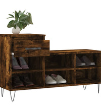 Schuhregal Räuchereiche 102x36x60 cm Holzwerkstoff