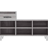 Schuhregal Grau Sonoma 102x36x60 cm Holzwerkstoff