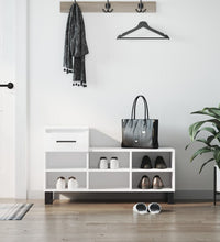 Schuhregal Weiß 102x36x60 cm Holzwerkstoff