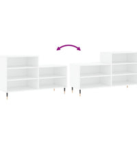 Schuhregal Weiß 102x36x60 cm Holzwerkstoff