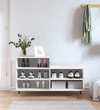 Schuhregal Weiß 102x36x60 cm Holzwerkstoff