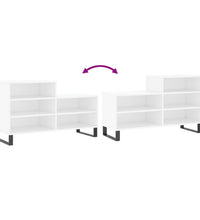 Schuhregal Weiß 102x36x60 cm Holzwerkstoff