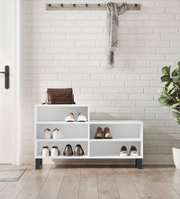 Schuhregal Weiß 102x36x60 cm Holzwerkstoff