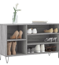 Schuhregal Grau Sonoma 102x36x60 cm Holzwerkstoff