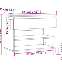 Schuhregal Schwarz 70x36x60 cm Holzwerkstoff