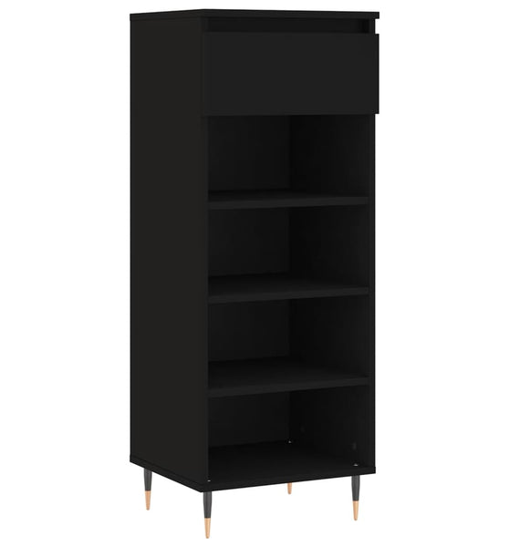 Schuhschrank Schwarz 40x36x105 cm Holzwerkstoff