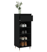 Schuhschrank Schwarz 40x36x105 cm Holzwerkstoff