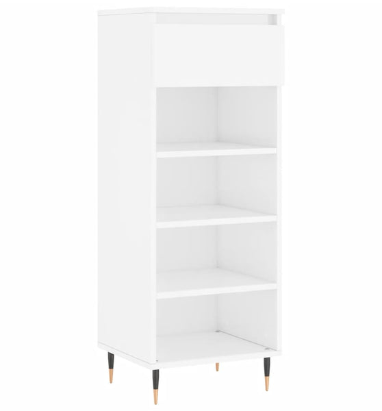 Schuhschrank Hochglanz-Weiß 40x36x105 cm Holzwerkstoff