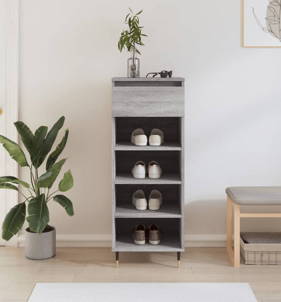 Schuhschrank Grau Sonoma 40x36x105 cm Holzwerkstoff