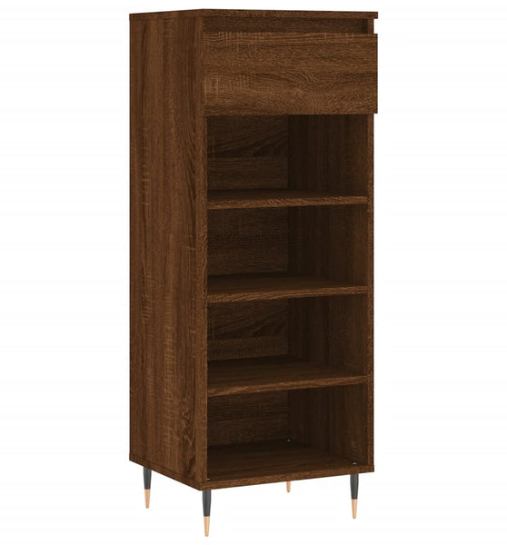 Schuhschrank Braun Eichen-Optik 40x36x105 cm Holzwerkstoff