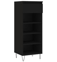 Schuhschrank Schwarz 40x36x105 cm Holzwerkstoff
