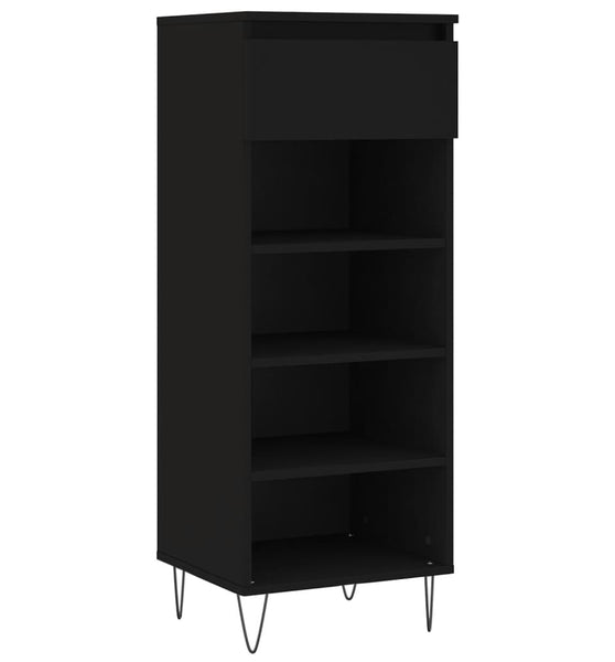 Schuhschrank Schwarz 40x36x105 cm Holzwerkstoff