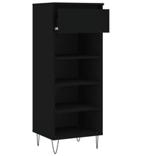 Schuhschrank Schwarz 40x36x105 cm Holzwerkstoff