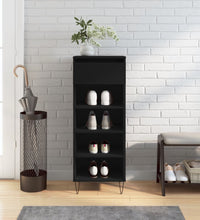 Schuhschrank Schwarz 40x36x105 cm Holzwerkstoff