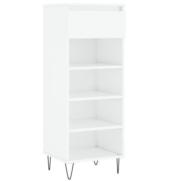 Schuhschrank Hochglanz-Weiß 40x36x105 cm Holzwerkstoff