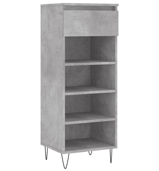 Schuhschrank Betongrau 40x36x105 cm Holzwerkstoff