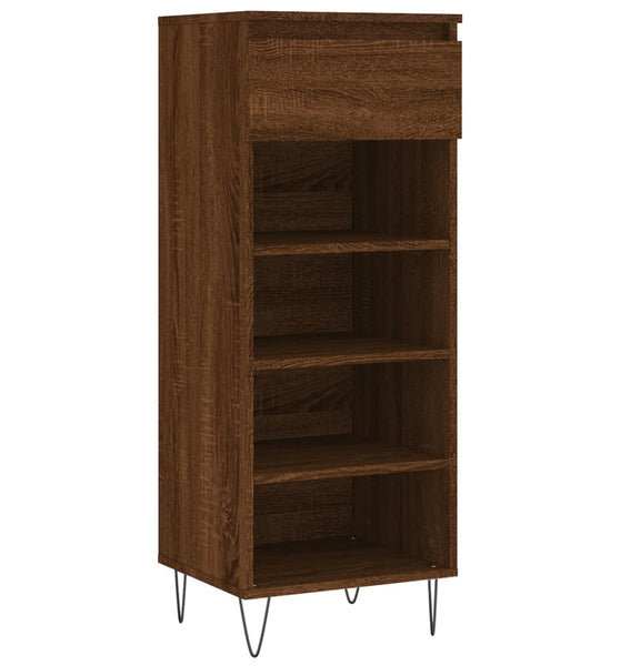 Schuhschrank Braun Eichen-Optik 40x36x105 cm Holzwerkstoff