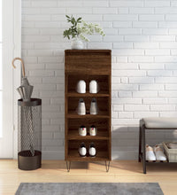 Schuhschrank Braun Eichen-Optik 40x36x105 cm Holzwerkstoff