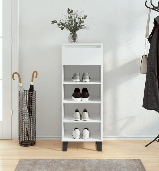 Schuhschrank Weiß 40x36x105 cm Holzwerkstoff