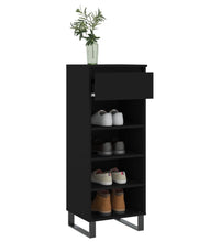 Schuhschrank Schwarz 40x36x105 cm Holzwerkstoff