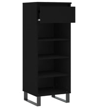 Schuhschrank Schwarz 40x36x105 cm Holzwerkstoff