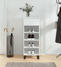 Schuhschrank Hochglanz-Weiß 40x36x105 cm Holzwerkstoff