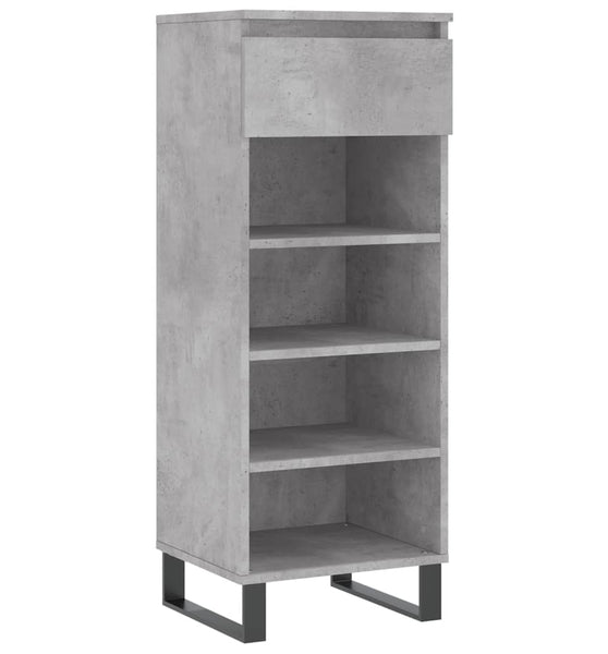 Schuhschrank Betongrau 40x36x105 cm Holzwerkstoff