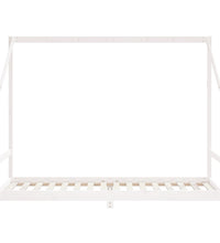 Kinderbett Weiß 90x200 cm Massivholz Kiefer