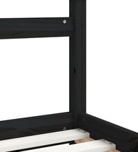 Kinderbett Schwarz 80x200 cm Massivholz Kiefer