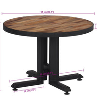 Couchtisch Rund Ø55x40 cm Recyceltes Massivholz Teak