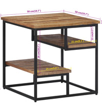 Beistelltisch 50x50x50 cm Recyceltes Massivholz Teak