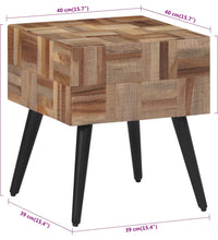 Beistelltisch 40x40x45 cm Recyceltes Massivholz Teak