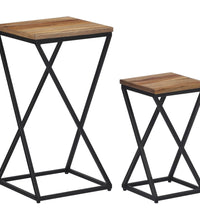 Beistelltische 2 Stk. Recyceltes Massivholz Teak