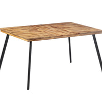 Esstisch 148x97x76 cm Massivholz Teak