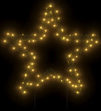Weihnachtsstern mit Erdspießen und 80 LEDs 60 cm