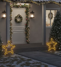 Weihnachtsstern mit Erdspießen und 80 LEDs 60 cm